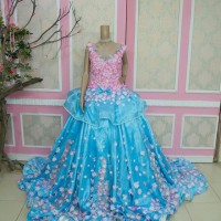 gaun pengantin mewah wedding gown murah baju pengantin ekor panjang