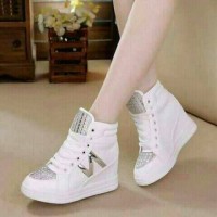Jual SEPATU KETS BOOTS N PUTIH SILVER Murah