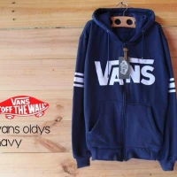 Jaket hoodie vans navy