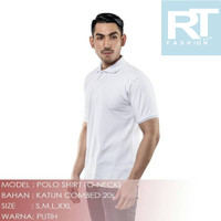 Kaos Polo Shirt Polos | CONTOH WARNA | PUTIH