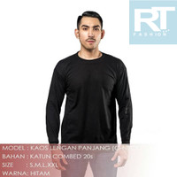 Kaos Lengan Panjang Polos | CONTOH WARNA | HITAM