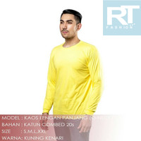 Kaos Lengan Panjang Polos | CONTOH WARNA | KUNING KENARI