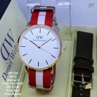 Jam Tangan Wanita / jam tangan Pria Unisex Dw Set Tali Kanvas Color C