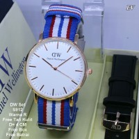 Jam Tangan Wanita / jam tangan Pria Unisex Dw Set Tali Kanvas Color R