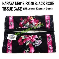 NB01B F2040 Black Rose Dompet Tisu Naraya Asli Thailand