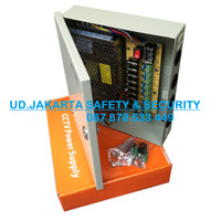 JUAL SUPER POWER SUPPLY FOR CCTV 10AMP WITH PANEL 9CH MURAH JAKARTA