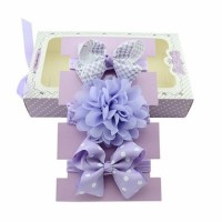 Jual BANDANA BAYI / BABY HEADBAND SET A (PINK/BLUE/PURPLE) Murah