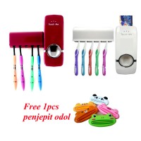 Jual Dispenser Odol Dan Tempat Sikat Gigi Free 1 pcs Penjepit Odol Murah