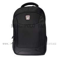 Jual Tas Real Polo 5872 Black +Rain Cover Daypack/Ransel/Kuliah Murah