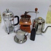 Jual Paket Olive Kettle,Vietnam Drip,Frother,Grinder,French Press Murah