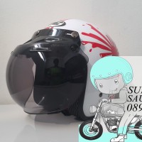 Helm Bogo JP Japan / Japan Style / Doff / Red / White