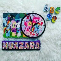 jam dinding anak karakter tema little pony/bikin nama