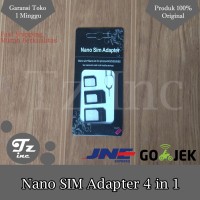 Jual 4 in 1 Convert Nano Micro SIM Adapter + Tray Eject Pin Murah