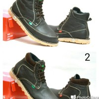 Sepatu kickers boot kulit/sepatu casual/sepatu kulit untuk pria
