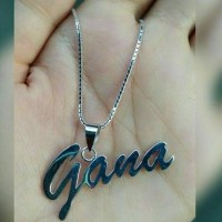 Jual kalung nama PERAK 925 Lapis emas putih Murah