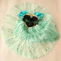 BEST PRICE kostum anna frozen hijau / baju dress ultah anak dropship