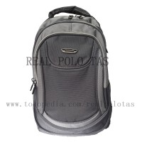 Jual Tas Real Polo 6365 Grey+Raincover Daypack/Ransel/Kuliah/Kantor Murah