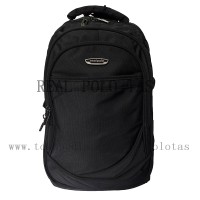 Jual Tas Real Polo 6363 Black +Raincover Daypack/Ransel/Kuliah/Kantor Murah