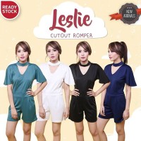 Jual LESLIE CUTOUT ROMPER jumpsuit dress pakaian wanita murah Murah