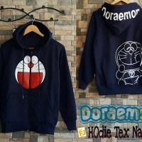 Jual Jaket Pria /Sweater Pria / Sweater Dan Jaket Doraemon Hoodie Text Navy Murah