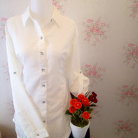 kemeja blus putih wanita polos zara lembut ..