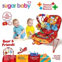Jual sugar baby premium bouncer 3 recline Bear & Friends Murah
