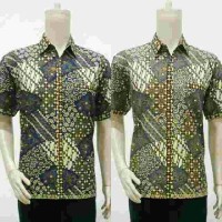 Kemeja batik 133 hem atasan tambal pria formal motif parang
