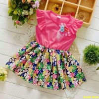 Dress yumiko flower kids/mini dress anak perempuan/baju pesta anak/AL