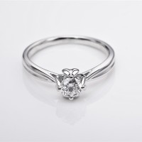 Tiaria DHTXDFJ042 Cincin Tunangan Pernikahan Emas Berlian