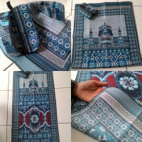 Jual Sajadah Batik Seri Masjid BiruMerah Pouch Sleting Murah