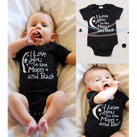 Jual Trand Romper I Love You to the Moon and Back Pakaian Jumper Bayi Rom Murah