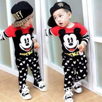 Jual Trand Stelan Belle Maison Mickey Red Black Set Disney Baju Celana Ana Murah
