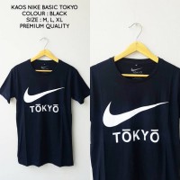 T SHIRT KAOS PREMIUM NIKE BASIC TOKYO BLACK KEREN MURAH BAGUS BARU