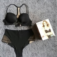 Jual Bra set with panty 278434 Esmara Black with lace Murah