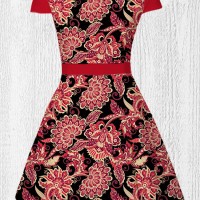 Dress Baju Imlek Wanita - CNY Batik Flower