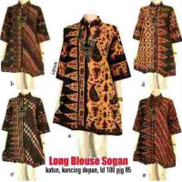 LONG BLOUSE SOGAN BATIK ETHNIC CLASSIC EXCLUSIVE ELEGANT SERAGAM TUNIC