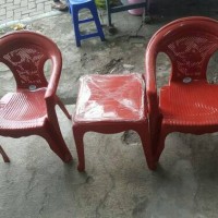 Jual 1 set kursi tamu teras plastik napoly murah Murah