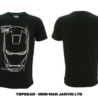 Jual Tshirt / Baju / Kaos Superhero Topgear Iron Man Jarvis LTD Murah