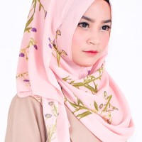 Pashmina Instan / Jilbab Instan / Hijab Instan Milla Motif Pink