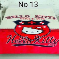 Selimut Import Murah Lembut HELLO KITTY LEOPARD Semi Premium Terlaris