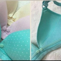 Jual Bra menyusui polkadot tanpa kawat dan busa tipis Murah