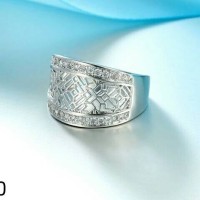 Jual Cincin Perak Silver 925 Lapis Emas Etnik Ukir C90 Murah