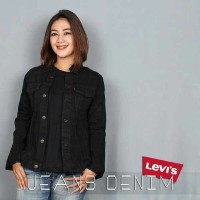 Jual Jaket jeans Cewek / Jaket jeans wanita / jaket levi's black Murah