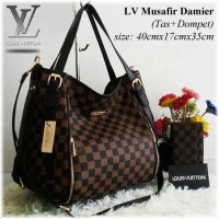 Jual Tas Wanita / Tas Branded Import Louis Vuitton Musafir Set Dompet Murah
