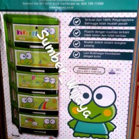 Jual Lemari Laci Plastik Napolly - Kero Keropi 5 susun 5000KREC Murah