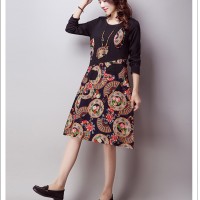 dress motif batik style fashion impor