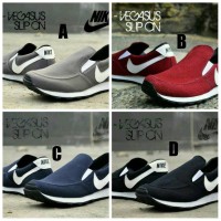 SEPATU NIKE VEGASUS AZR SLIP ON GRADE ORI VIETNAM HITAM NAVY MERAH ABU