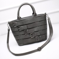 tas handbags abu tua hitam resleting zipper belt wanita unik mango vnc
