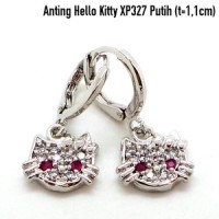 Anting Hello Kitty Perhiasan Lapis Emas Putih Aksesoris Wanita XP327P