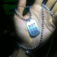 Jual kalung stainless steel nama custom 1set elegant , pria wanita Murah